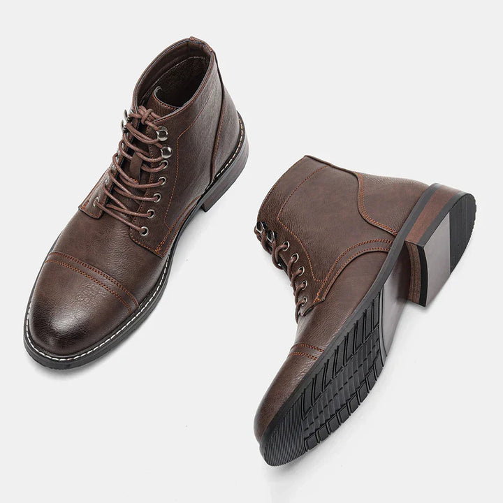 Romano | Vintage Derby Boots with Toe Cap