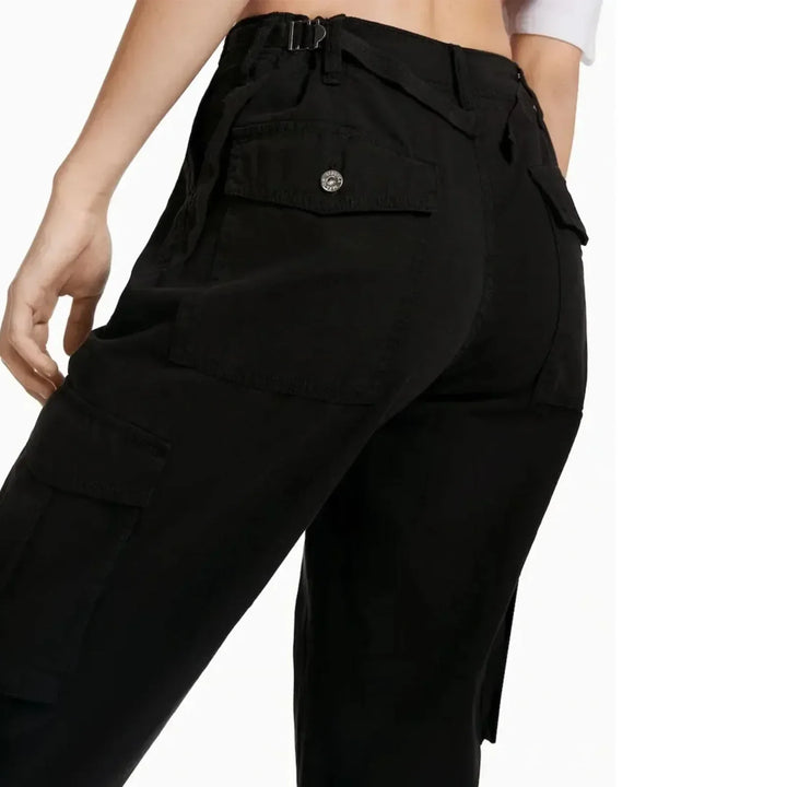 Milky | Adjustable Waist Cargo Pants