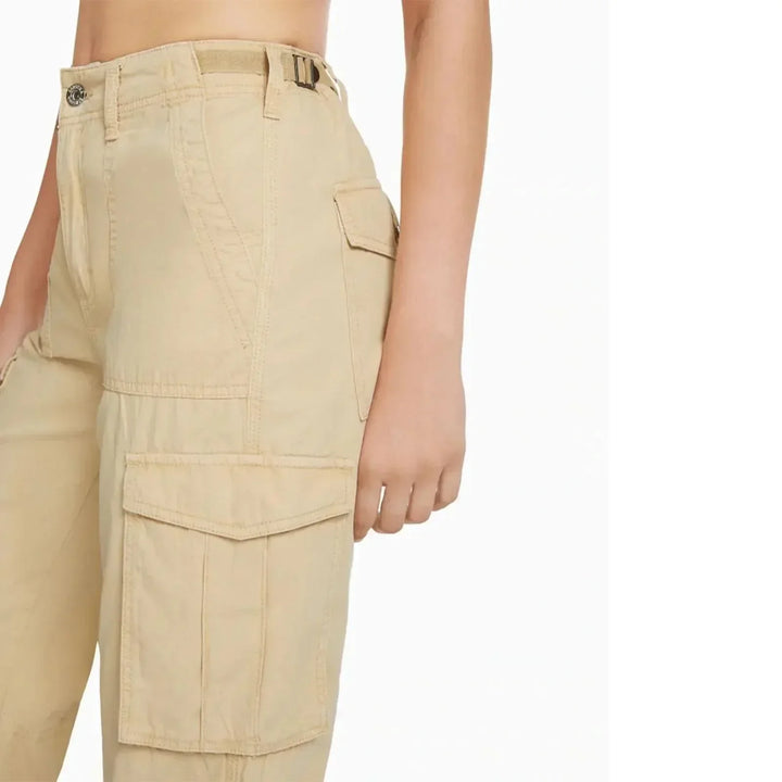 Milky | Adjustable Waist Cargo Pants