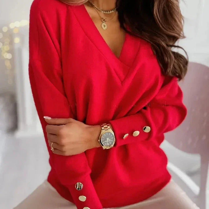 Rebecca | Stylish V-Neck Sweater