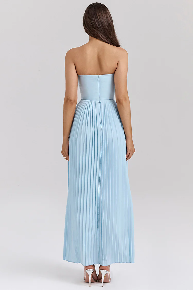 Giane | Strapless Pleated Dress