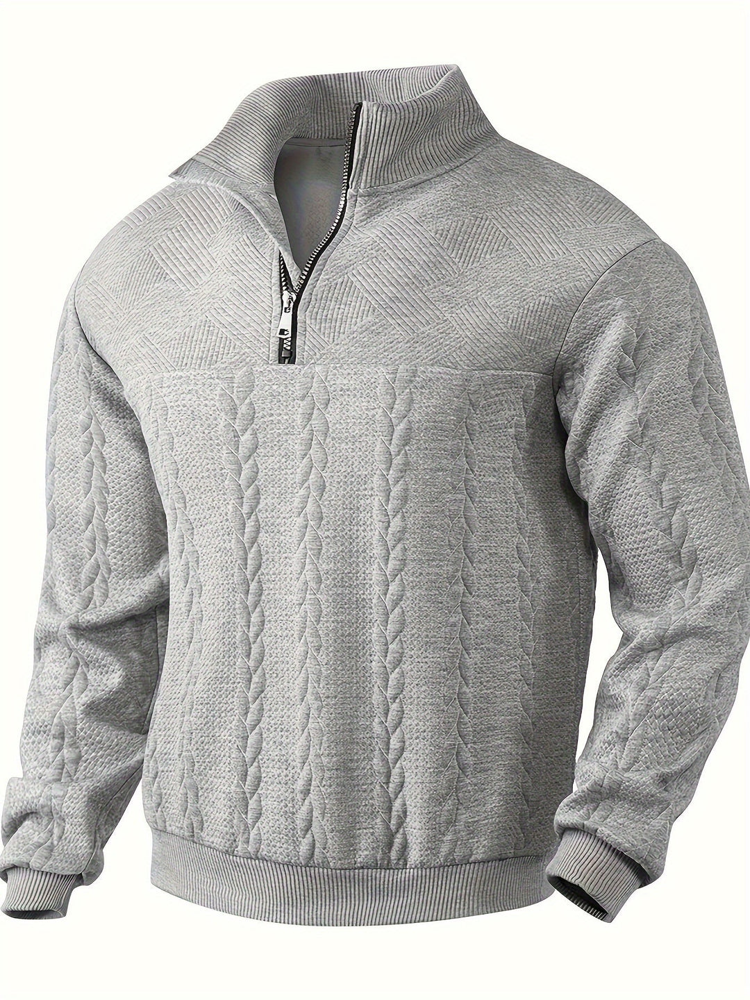 Gerald | Ribbed Knit Zip Cardigan Sweater