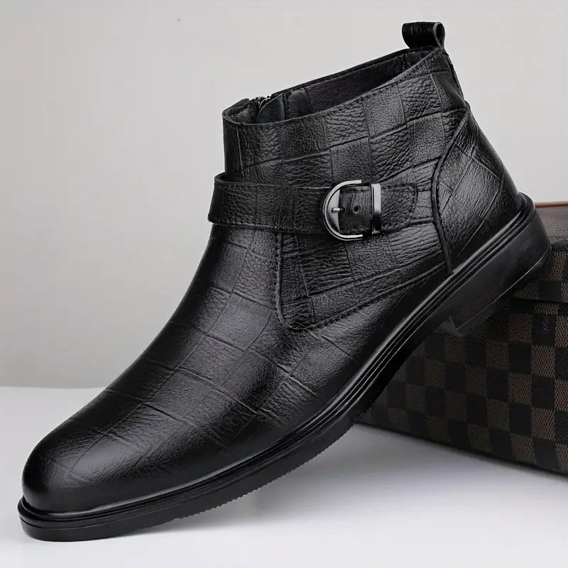 Mathieu | Simple Boots with Trendy Buckle