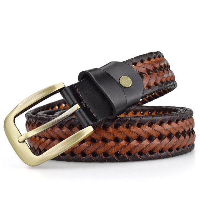 Justin | Braided Leather Belt Brown