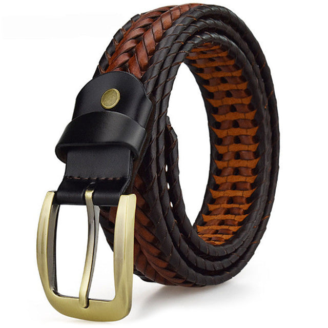 Justin | Braided Leather Belt Brown