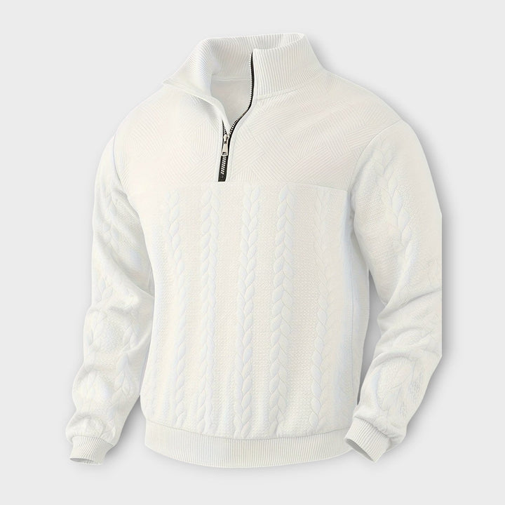 Gary | Elegant Vintage Half-Zip Pullover