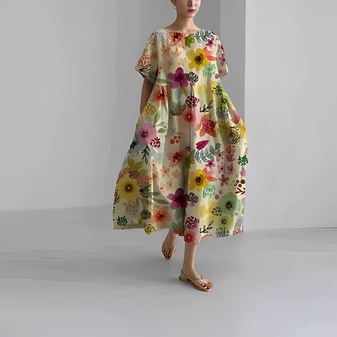 Alex | Bohemian Floral Print Dress