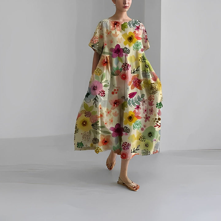 Alex | Bohemian Floral Print Dress