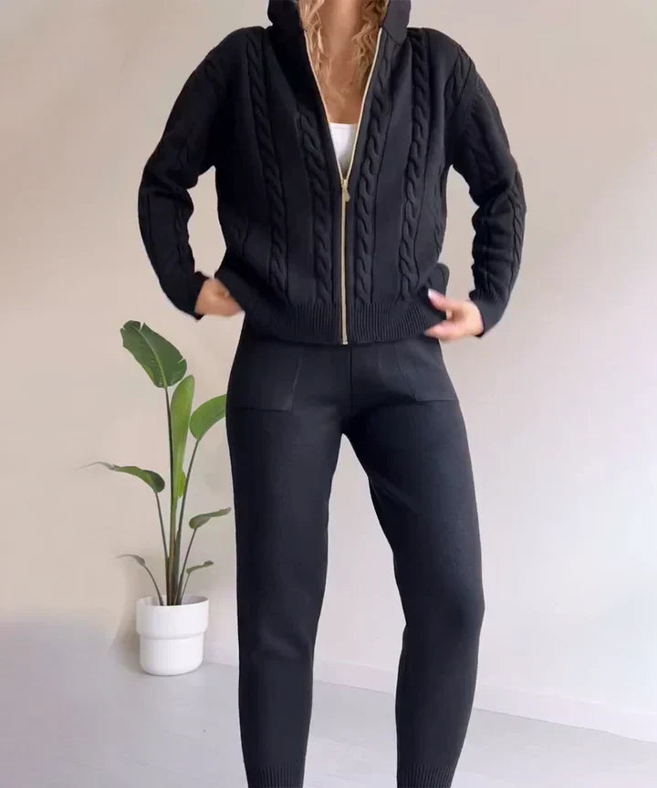 Julia | Casual Snug Set Hooded Jacket+ Pants