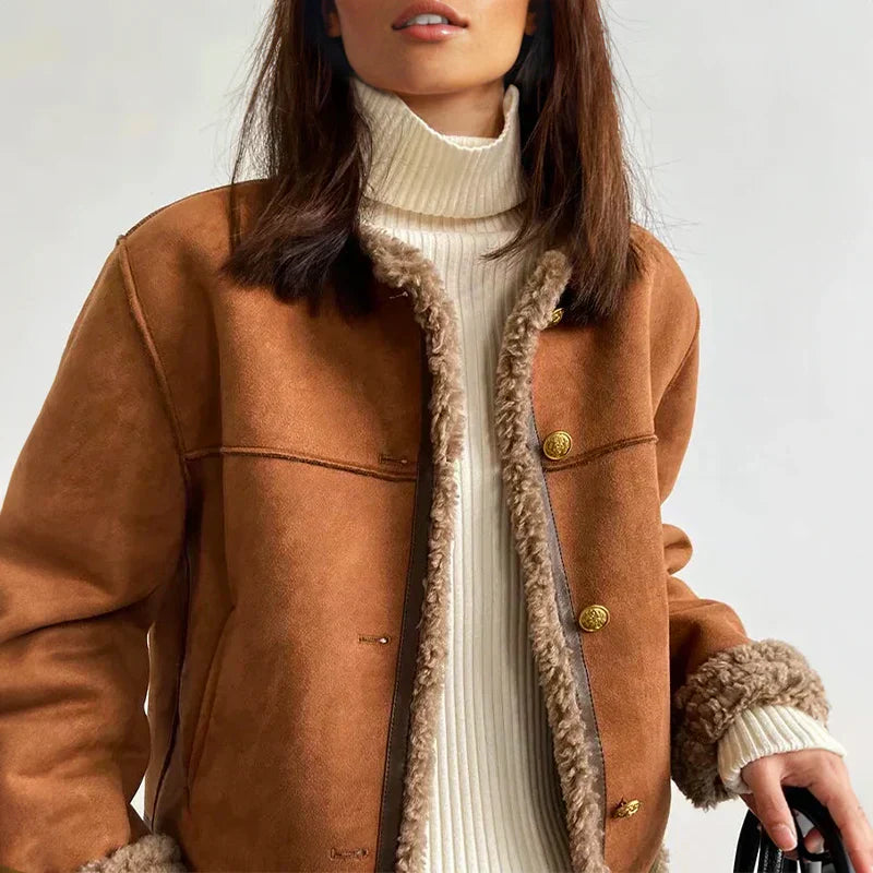 Ivy | Shearling Jacket with Buttons