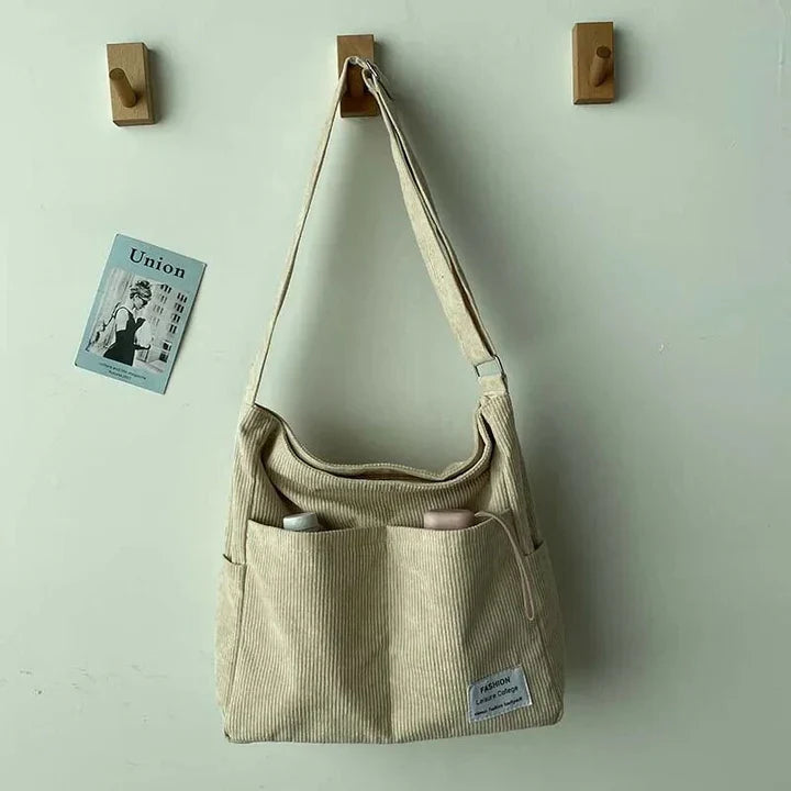 Nicole | Corduroy Bag with Multiple Compartments