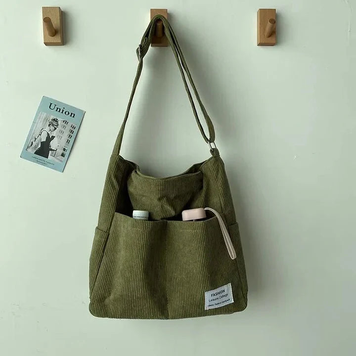 Nicole | Corduroy Bag with Multiple Compartments