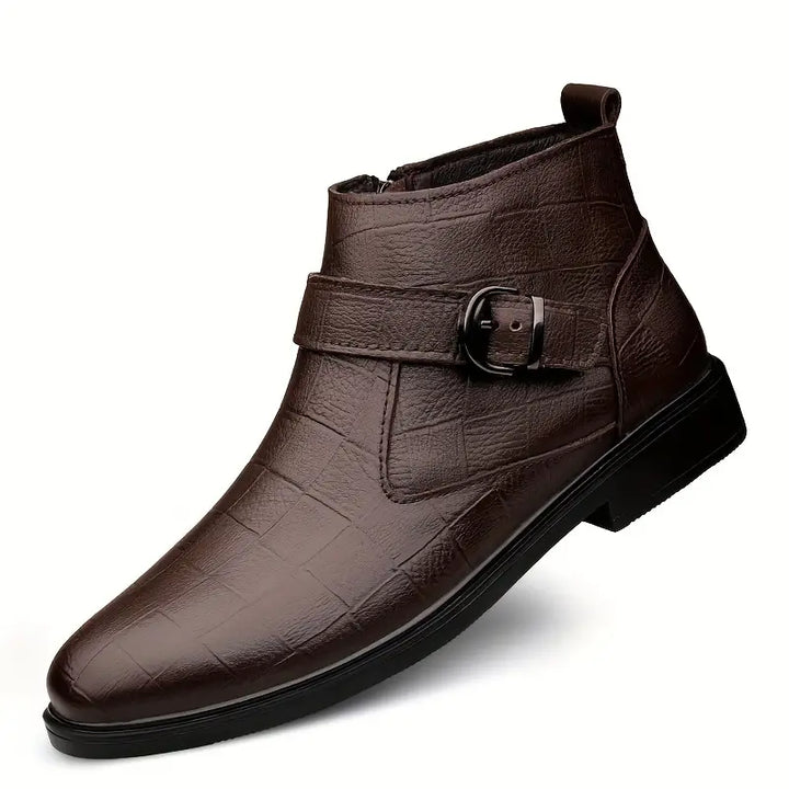 Mathieu | Simple Boots with Trendy Buckle