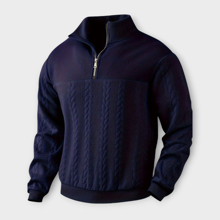 Gary | Elegant Vintage Half-Zip Pullover