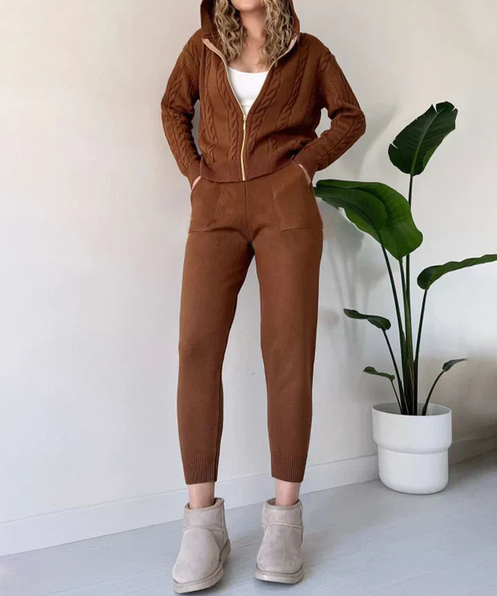 Julia | Casual Snug Set Hooded Jacket+ Pants