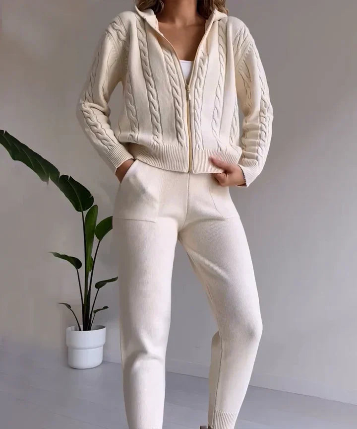 Julia | Casual Snug Set Hooded Jacket+ Pants