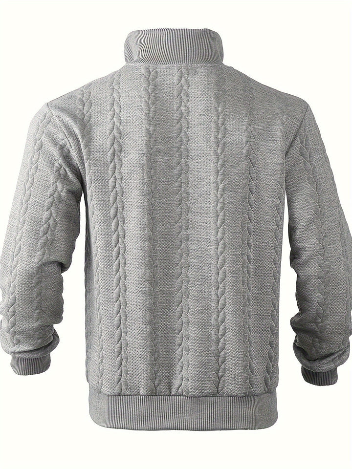 Gerald | Ribbed Knit Zip Cardigan Sweater