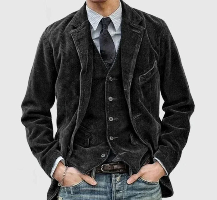 Charles | Corduroy Blazer Set (Coat + Tops)