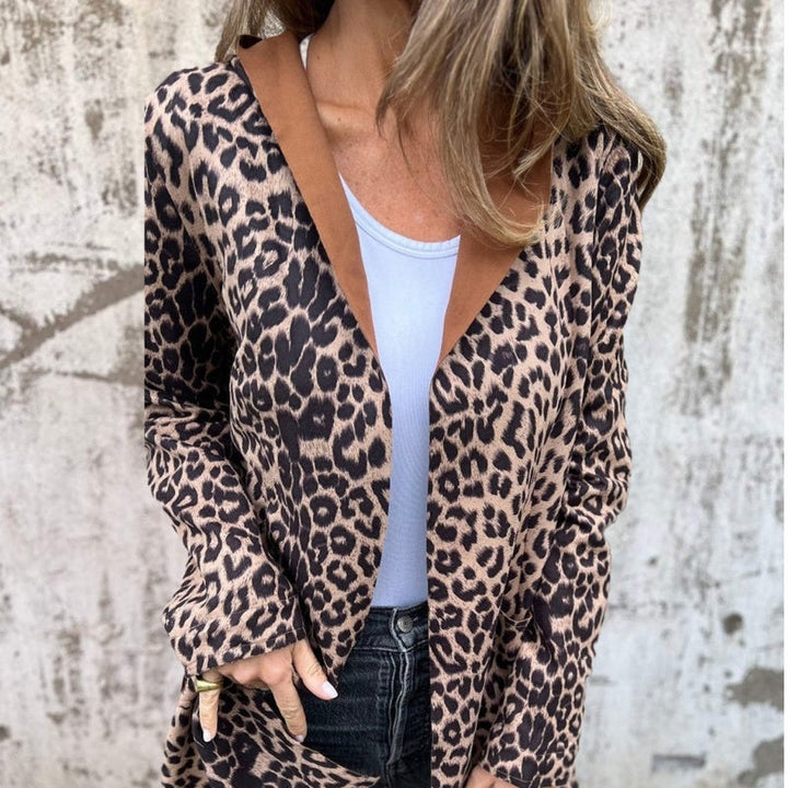 Valentina | Hooded Jacket with Leopard Print