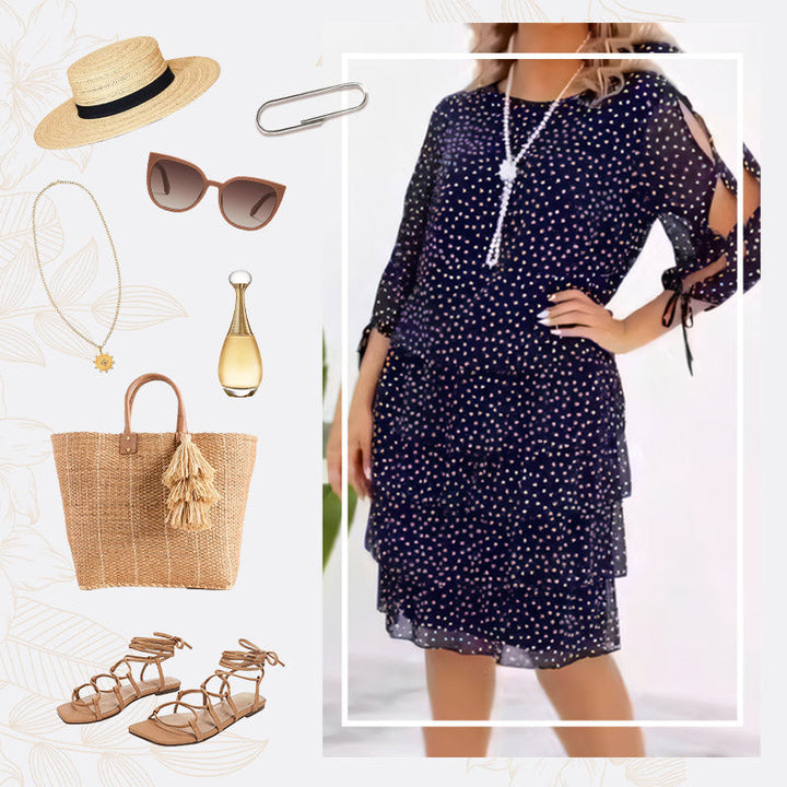 Taira | Polka Casual Midi Dress