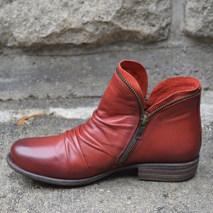 Christy | Bio-leather Boots with Zippers