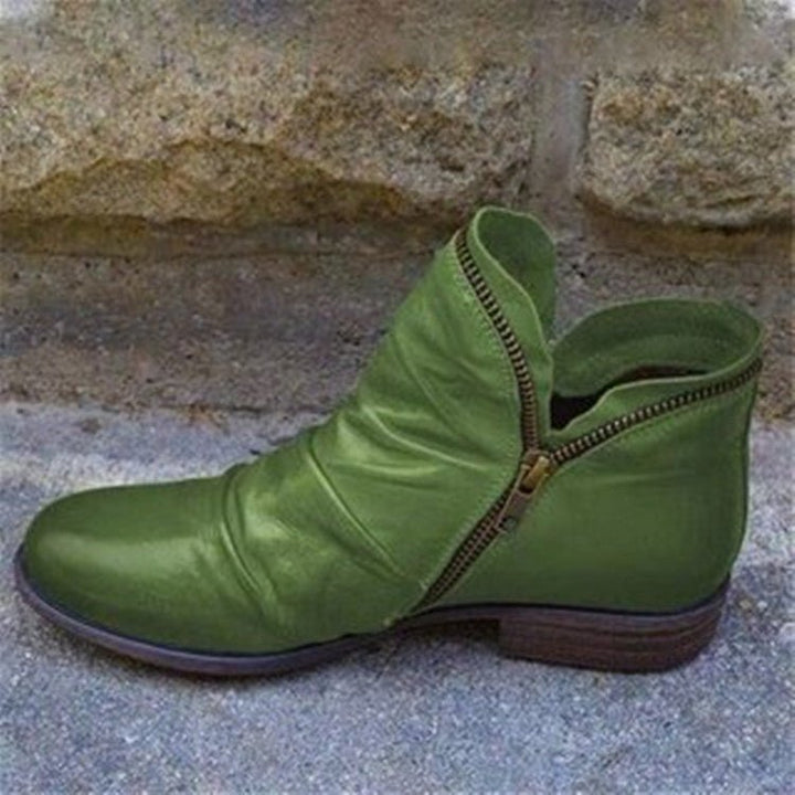 Christy | Bio-leather Boots with Zippers