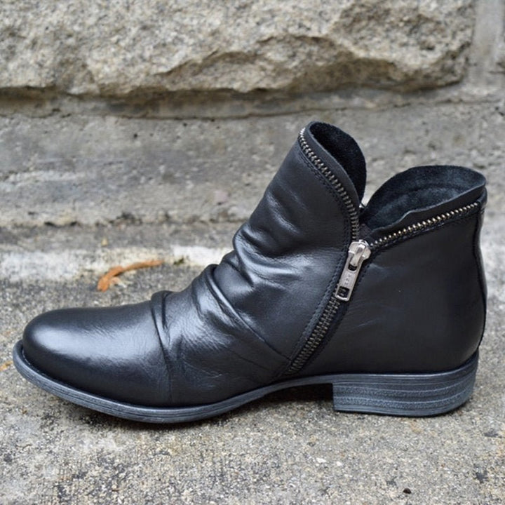 Christy | Bio-leather Boots with Zippers