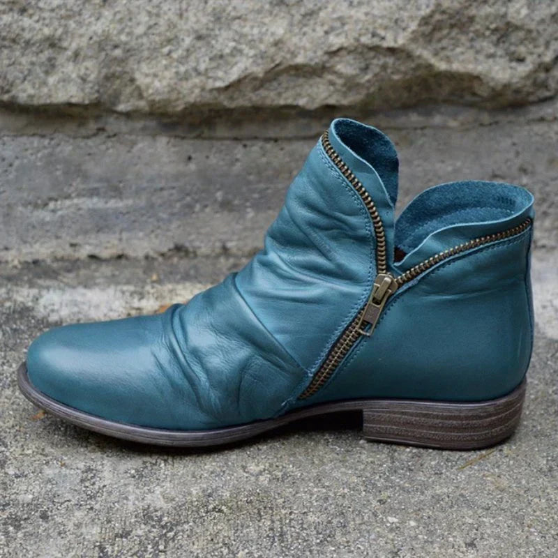 Christy | Bio-leather Boots with Zippers