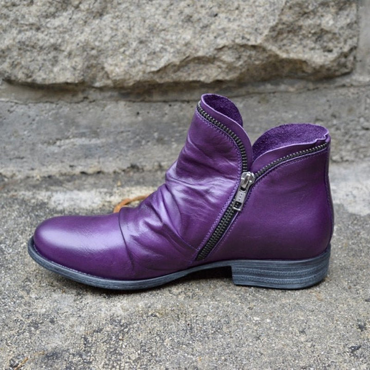 Christy | Bio-leather Boots with Zippers